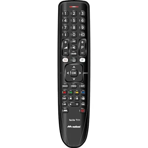 Produktbild: MELICONI | Universal-Fernbedienung, GUMBODY FACILE TV+ | Korpus aus Gummi, kompatibel mit Fast Allen im Umlauf befindlichen Fernsehgeräten.