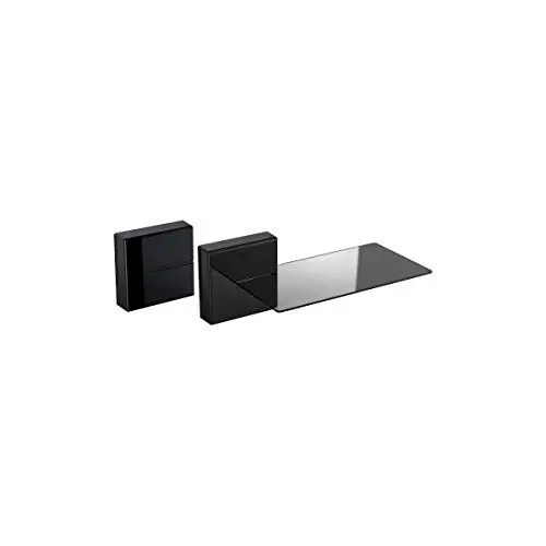 Produktbild: Meliconi 480521 Ghost Cubes Shelf Black Stapelbare Kabelkanal mit Regalen aus Glas schwarz