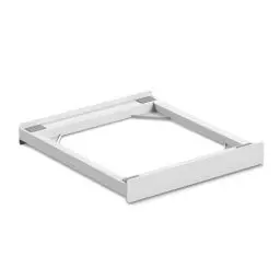 Produktbild: Meliconi Torre Basic L60, Universelles Zwischenbaurahmen für Trockner und Waschmaschine, Vormontiert, Sicherheitsgurt mit Metallschnalle Inklusive, Tragfähigkeit: 250 kg, Weiß