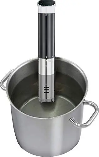 Produktbild: Melissa 16310224 Sous Vide Stick, Kochen wie die Sterneköche,Sousvide Garer, Sous Vide-Stick, 800 Watt, Thermostat,Umwälzpumpe,exakte Temperatureinstellung,LCD Display,Sterneküche, Trockenlaufschutz,