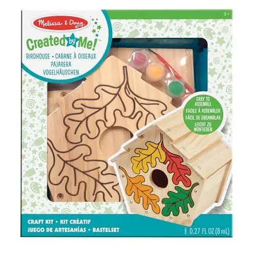 Produktbild: Melissa & Doug 13101 Vogelhausbastelset aus Holz, mehrfarbig