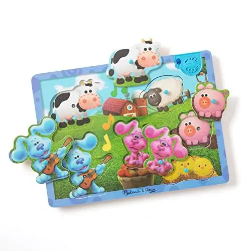 Produktbild: Melissa & Doug 33009 Tier Blue's Clues & You Klangpuzzle aus Holz – Musikalischer Bauernhof, Mehrfarbig