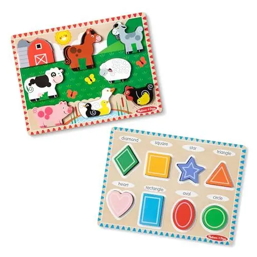 Produktbild: Melissa & Doug 50254 Chunky Puzzle Bundle, Mehrfarbig