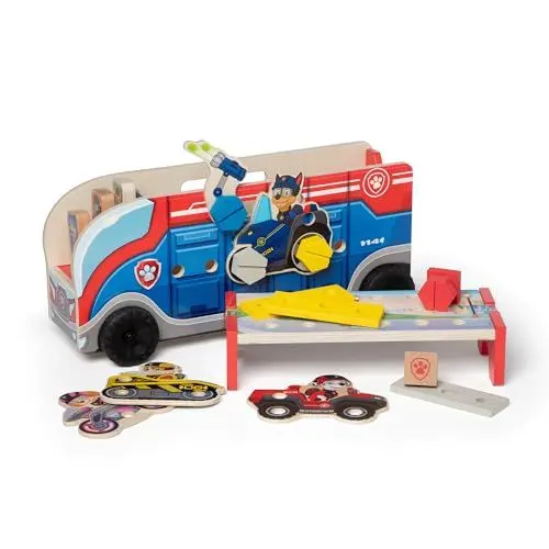 Produktbild: Melissa & Doug PAW LKW für Missionen Zuordnen & Bauen | Holzspielzeug | Entwicklungsspielzeug bauen und zusammenbauen für Kinder | 3+ | Geschenk für Jungen oder Mädchen|FSC-zertifizierte Materialien