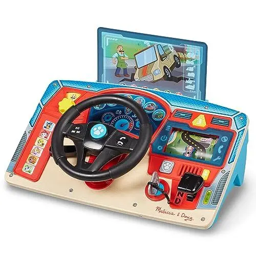 Produktbild: Melissa & Doug PAW Patrol Rettungsmission Armaturenbrett aus Holz - Lernspielzeug mit Licht, Soundeffekten und beweglichen Teilen, fantasievolles Rollenspiel für Kinder ab 3 Jahren