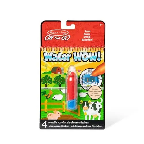 Produktbild: Melissa & Doug Wassereinfärbungsbrett – Bauernhof | Aktivitätsbrett | Reisen | Wasser Spielen für Kinder | 3+ | Geschenk für Jungen oder Mädchen