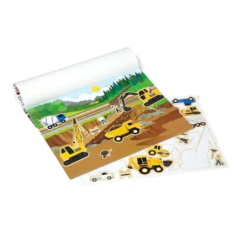 Produktbild: Melissa & Doug Wiederverwendbare Stickerbücher Autos & Fahrzeuge | Reiseaktivitäten für Kleinkinder | Wiederverwendbare Sticker ideal für unterwegs im Auto oder Flugzeug |Kinderbücher Alter 3-4 Jahre