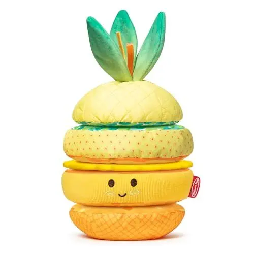 Produktbild: Melissa & Doug weiches, sensorisches Ananas Stapelspielzeug für Babys 6-12 Monate | Aktivitätsspielzeug für die frühe Entwicklung ab 6 Monaten | Stofflebensmittel | Babyspielzeug für Mädchen & Jungen