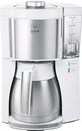 Produktbild: Melitta 1025-15 Look V Therm Perfection Filter-Kaffeemaschine mit Thermo-Kanne, 1080, abnehmbaren Wassertank und Entkalkungsprogramm, 1.25 liters, Weiß