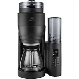 Produktbild: Melitta AromaFresh X - Kaffeemaschine mit Mahlwerk, Filterkaffeemaschine mit Glaskanne und Tropfstopp, für bis zu 10 Tassen Kaffee, schwarz/silber