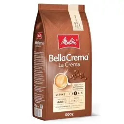 Produktbild: Melitta BellaCrema La Crema Ganze Kaffee-Bohnen 1kg, ungemahlen, Kaffeebohnen für Kaffee-Vollautomat, mittlere Röstung, geröstet in Deutschland, Stärke 3