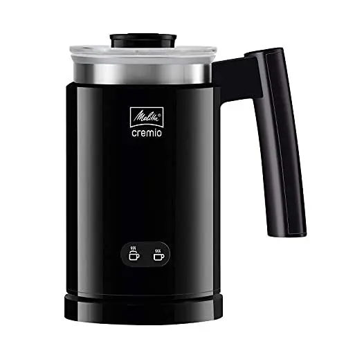 Produktbild: Melitta CREMIO II Milchschäumer – elektrischer Milchaufschäumer für kalte und warme Milch für z. B. Cappuccino, Latte Macchiato oder heiße Schokolade, schwarz, Größe Unica