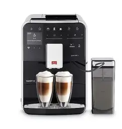Produktbild: Melitta Barista TS Smart - Kaffeevollautomat mit Milchsystem, Kaffeemaschine mit Mahlwerk und 2-Kammer-Bohnenbehälter für 21 Kaffeespezialitäten, App Steuerung möglich, schwarz