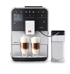 Produktbild: Melitta Barista T Smart - Kaffeevollautomat mit Milchsystem, Kaffeemaschine mit Mahlwerk, für z. B. Cappuccino oder Espresso, App Steuerung möglich, silber/schwarz