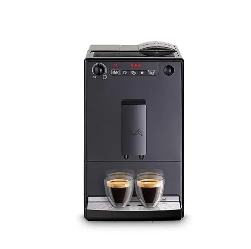 Produktbild: Melitta Solo - Kaffeevollautomat mit höhenverstellbarem Auslauf, kleine Kaffeemaschine mit abnehmbarem Wassertank, für z. B. Espresso oder Café Crème, pure black