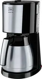 Produktbild: Melitta Enjoy Top Therm - Kaffeemaschine mit Thermokanne aus Edelstahl, Filterkaffeemaschine mit Tropfstopp, für bis zu 10 Tassen Kaffee, edelstahl/schwarz