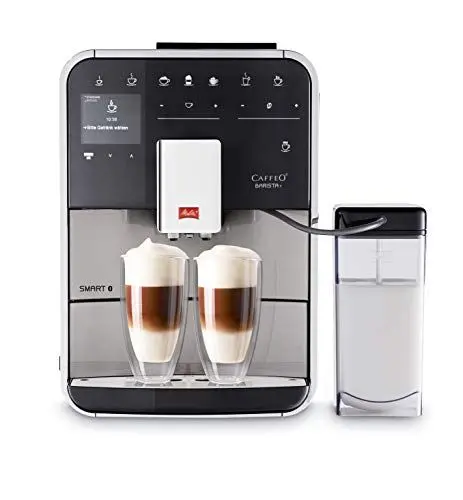 Produktbild: Melitta Barista T Smart - Kaffeevollautomat mit Milchsystem, Kaffeemaschine mit Mahlwerk, für z. B. Cappuccino oder Espresso, App Steuerung möglich, edelstahl/schwarz