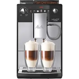 Produktbild: Melitta Latticia OT - Kaffeevollautomat mit Milchsystem, Kaffeemaschine mit Mahlwerk für z. B. Kaffee oder Cappuccino, silber/schwarz