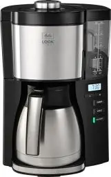Produktbild: Melitta Look Timer - Filterkaffeemaschine - Thermokanne - Timer Funktion - Tropfstopp - 10 Tassen - Schwarz (1025-18)