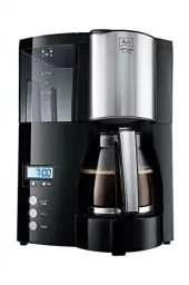 Produktbild: Melitta Optima Timer – Kaffeemaschine mit Timer, Filterkaffeemaschine mit Glaskanne und abnehmbarem Wassertank, für bis zu 8 Tassen Kaffee, schwarz