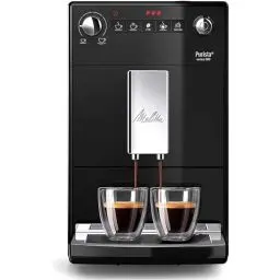 Produktbild: Melitta Purista - Kaffeevollautomat mit Lieblingskaffee-Funktion, Kaffeemaschine mit Mahlwerk und 3-stufig einstellbarer Kaffeestärke, für Kaffee und Espresso, schwarz