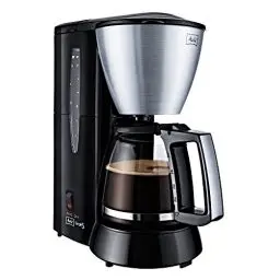 Produktbild: Melitta Single5 - kleine Filterkaffeemaschine - mit Glaskanne - Tropfstopp - 5 Tassen - Schwarz/Edelstahl (M720BKSST)