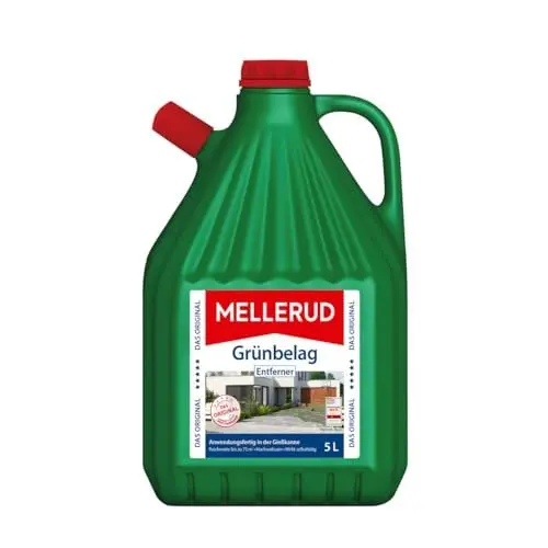 Produktbild: MELLERUD Grünbelag Entferner | 1 x 5 l | Effizientes Reinigungsmittel zum Entfernen von Algen und Grünbelag