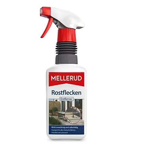 Produktbild: Mellerud Rostflecken Entferner | 1 x 0,5 l | Effizientes Spray gegen Rostflecken auf Allen Steinoberflächen im Innen- und Außenbereich