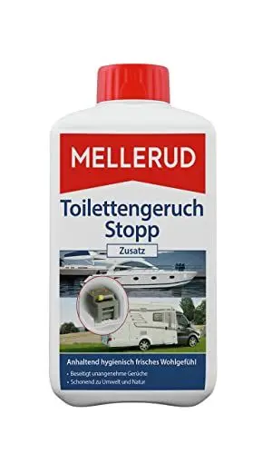 Produktbild: MELLERUD Toilettengeruch Stopp Zusatz | 1 x 1 l | Sanitärflüssigkeit gegen Gerüche in Chemietoiletten | Für Wohnmobile und Boote