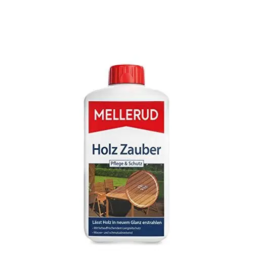 Produktbild: MELLERUD Holz Zauber Pflege & Schutz | 1 x 1 l | Kraftvolles Mittel für alle verwitterten und verblichenen Hölzer im Innen- und Außenbereich
