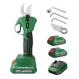 Produktbild: Mellif Akku Astschere für Makita Akku 18V, Gartenschere Akku mit 2×2 Ah MELLIF Batterien, 1×2 Ah Ladegerät, Bürstloser Mortor, 25 mm Aststärke, SK5 Klingen Baumschere elektrisch für Gartenarbeit