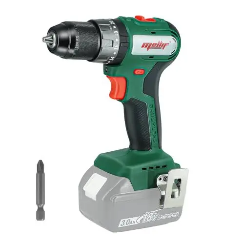 Produktbild: Mellif Akkuschrauber für Makita Akku 18V, 50N.m, mit Bürstenloser Motor, 2 Gang, 3 Modi, 20 Drehmomentstufen, 10mm Metallfutter für Haus, Garten (KEIN Akku)