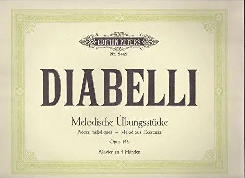 Produktbild: Melodische Übungsstücke: für Klavier zu vier Händen - im Umfang von 5 Tönen op 149 (Grüne Reihe Edition Peters)