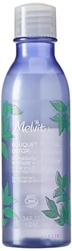 Produktbild: Melvita, Floral Bouquet Detox Bio Wasserfester Zweiphasen-Augen-Make-up-Entferner, 100 ml, Entfernt wasserfestes Make-up, spendet Feuchtigkeit und beruhigt, ideal für empfindliche Augen