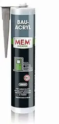 Produktbild: MEM Bau-Acryl, Dichtungsmasse für Risse und Anschlussfugen, Lösemittelfrei, Innen- und Außenbereich, 300 ml Kartusche, Grau