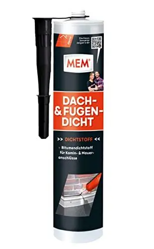 Produktbild: MEM Dach- und Fugendicht, Lösemittelfreie Bitumenmasse, Sehr gute Haftung auf vielen Untergründen, Schwarz, 300 g