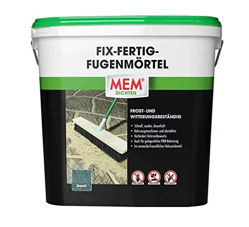 Produktbild: MEM Fix-Fertig-Fügenmörtel, Witterungsbeständig, Anwendungsfertig, Gegen Unkrautbewuchs, Basalt, 12,5 kg