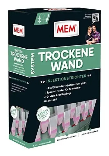 Produktbild: MEM System Trockene Wand Injektionstrichter, Für MEM System Trockene Wand Injektionsflüssigkeit, Stabiler Spezialtrichter für Bohrlöcher, Mehrfach verwendbar, 6 Stück, Divers