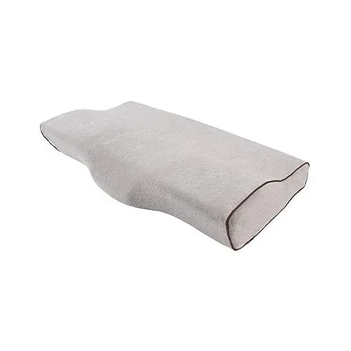 Produktbild: Memory-Schaum-Halskissen Zur Linderung von Nackenschmerzen, Nackenstützkissen aus Polyesterfaser, Lindert Den Druck der Halswirbelsäule, Grau. Ergonomisches Nackenstützkissen, Nackenkissen für die Sei