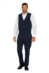 Produktbild: Men Plus Herren große Größen Übergrößen Menswear L-8XL Men+ Weste, Baukasten, Regular Fit, Futterrücken, bis 35 marine 64 200150130-64
