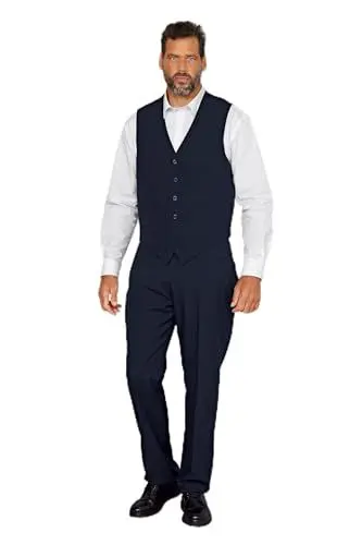 Produktbild: Men Plus Herren große Größen Übergrößen Menswear L-8XL Men+ Weste, Baukasten, Regular Fit, Futterrücken, bis 35 marine 64 200150130-64