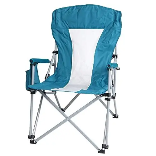 Produktbild: Mendler Campingstuhl HWC-L50, Klappstuhl Anglerstuhl Regiestuhl, waschbar Schutzhülle Stahl Stoff/Textil - türkis