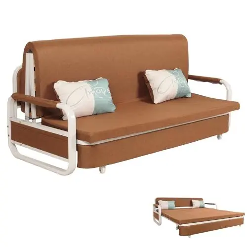Produktbild: Mendler Schlafsofa HWC-M83, Schlafcouch Couch Sofa, Schlaffunktion Bettkasten Liegefläche, 190x185cm - Stoff/Textil braun
