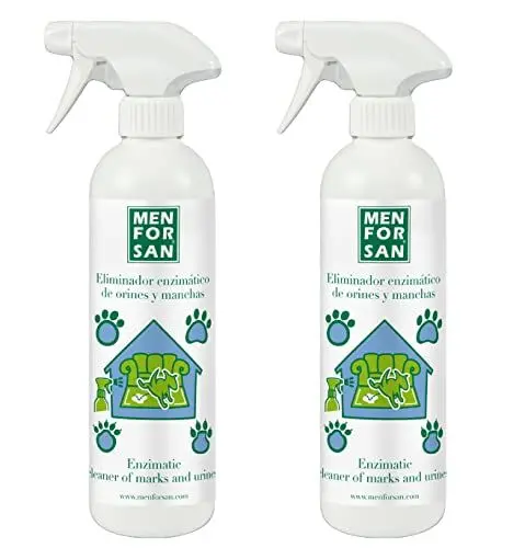 Produktbild: MENFORSAN Enzymatischer Urin- und Fleckenentferner für Haustiere – 500 ml, Packung mit 2 Einheiten, beseitigt Jede Geruchsspur, beseitigt jeden Fleck