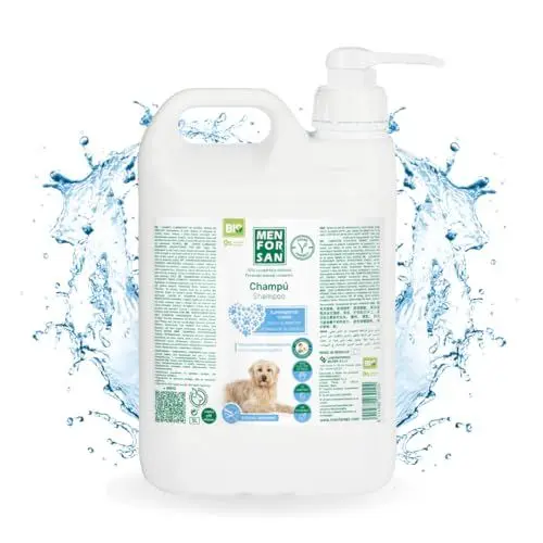 Produktbild: MENFORSAN Geruchsbeseitigendes Hundeshampoo, Beseitigt schlechte Gerüche aus dem Fell, Talkum, Blau, 5 l