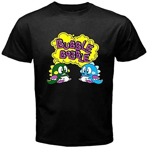 Produktbild: Mens Bubble Bobble NES Game Retro Tee Round Neck Unisex Tops Men's 100% Cotton Short-Sleeve T-Shirts XL