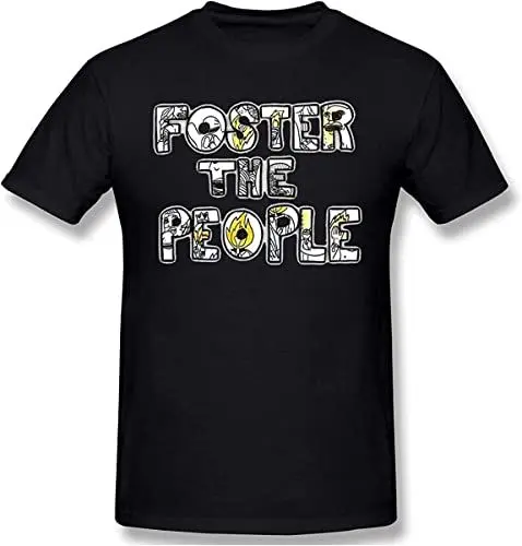 Produktbild: Mens Foster The People Graphic Blouse Short Sleeve Casual T Shirt T-Shirts & Hemden(3X-Large)