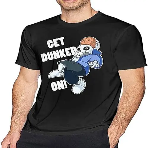 Produktbild: Mens Funny Undertale Sans Get Dunked On T-Shirts Black XXXL