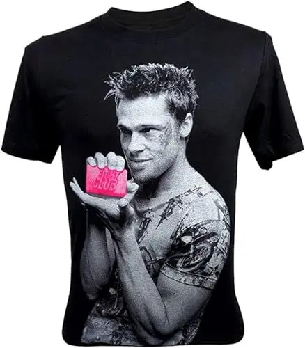 Produktbild: Men's Immortal Men's Brad Pitt Actor Fight Club 1999 Film T Shirt V4 Black S