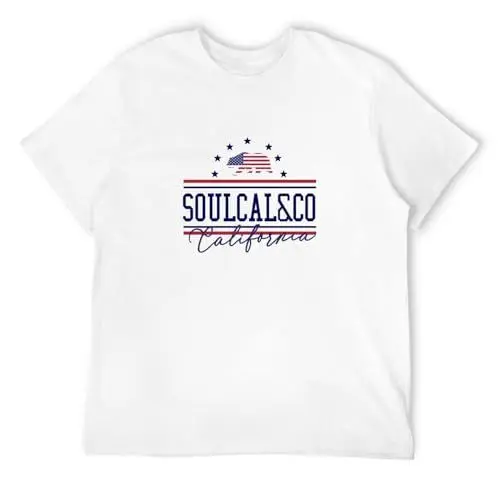 Produktbild: Mens SoulCal Mens T Shirt 100% Cotton Short Sleeve Crew Printed Comfortable White S